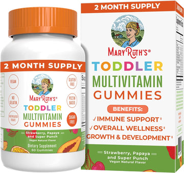 Maryruth'S Sugar Free Vitamin Gummies For Kids Age 2+ | 2 Month Supply Multivitamin With Vitamin C, D3, Zinc | 1 Gummy Per Day | 60 Count