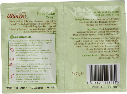 Allinson Easy Bake Yeast (2X7G) - Pack Of 6