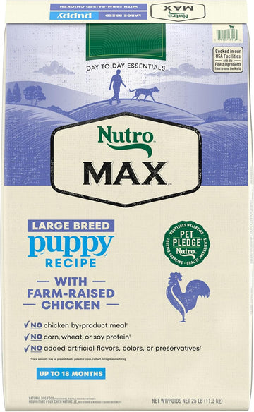 Nutro Max Large Breed Puppy Dry Dog Food With Farm-Raised Chicken, 25 Lb. Bag