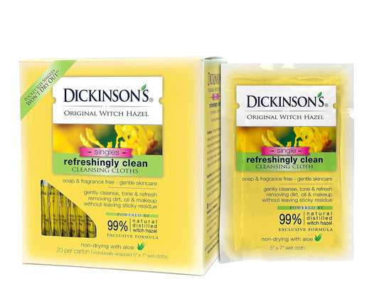 Dickinson'S Original Witch Hazel Refreshingly Clean Towelettes 20 Each