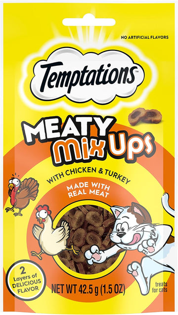 Temptations Meaty Mixups With Chicken & Turkey Savory Cat Treats, 1.5 Oz (Pack Of 7)