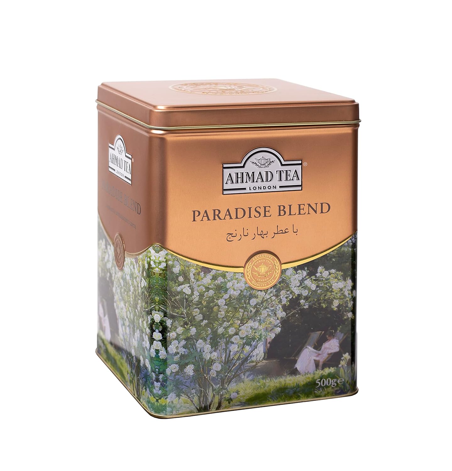 Ahmad Tea Paradise Blend, Premium Loose Leaf, Orange Blossom Black Tea, 500G. Naturally Caffeinated And Sugar Free