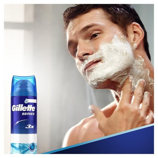 Gillette Series Sensitive Cool Shaving Gel, 7 Oz, Pack Of 12