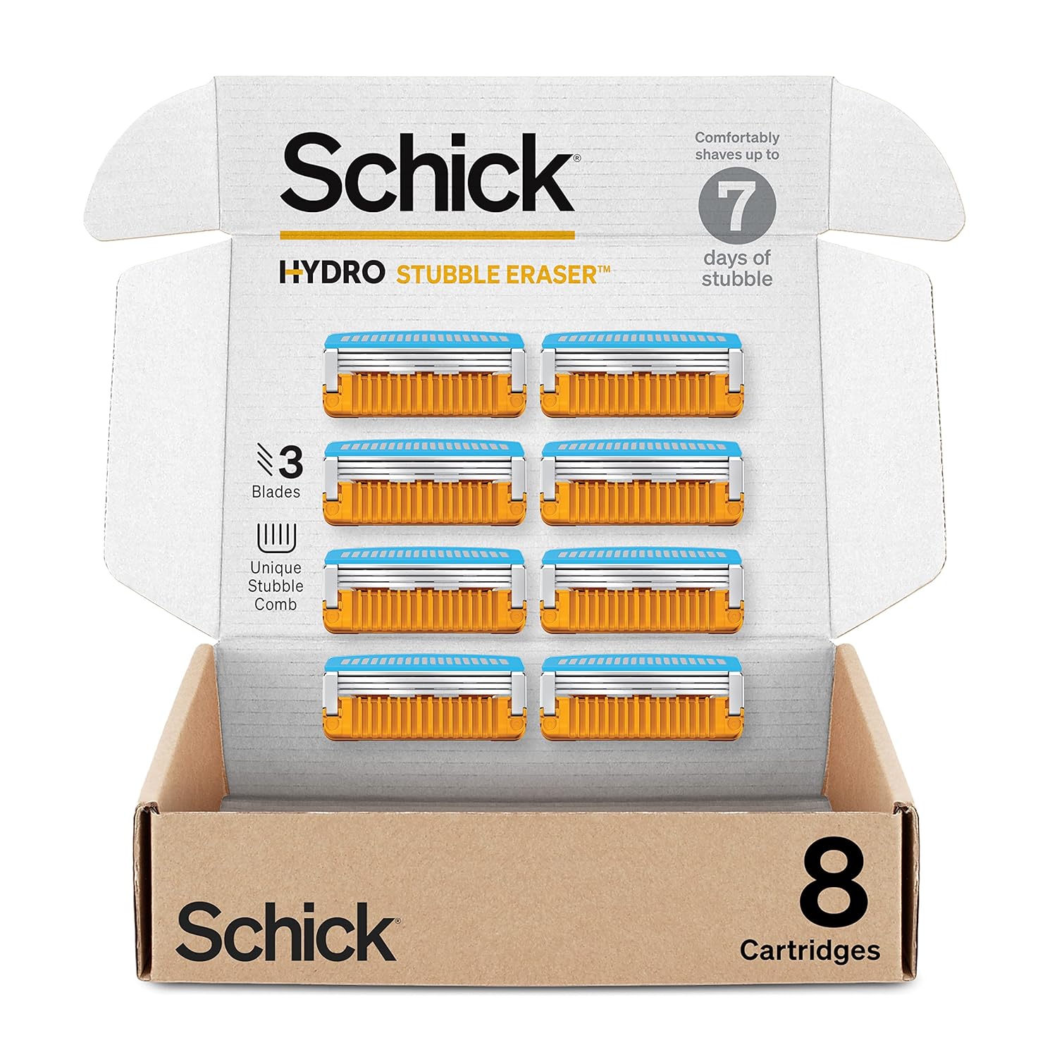 Schick Hydro Stubble Eraser Refills — Stubble Razor Refills, 8 Count