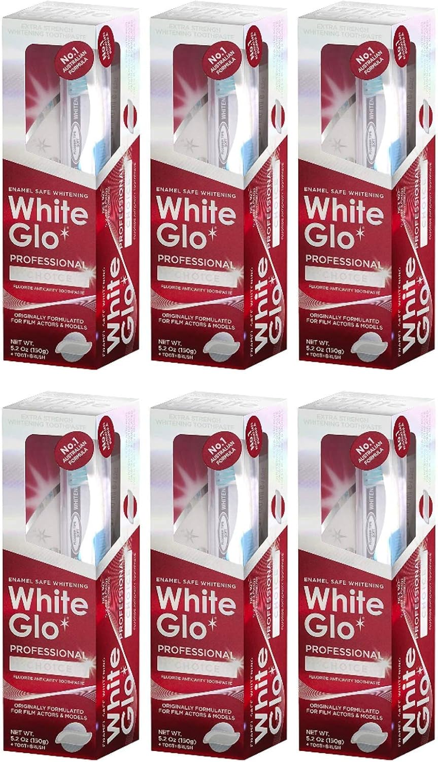 White Glo Extra Strength Whitening Toothpaste Professional Choice (100Ml) - Pack Of 6