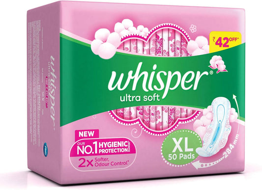 Whisper Ultra Soft XL Sanitary Pads, 50 count (Pack of 1)