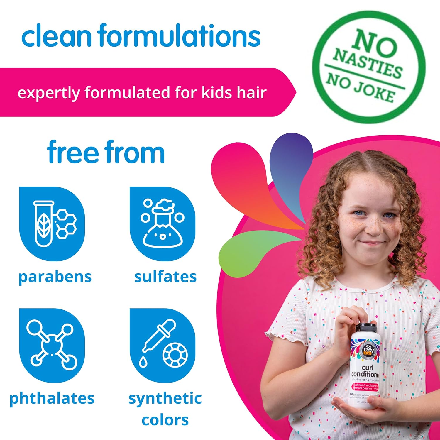SoCozy Curl Conditioner | For Kids Hair | Softens, Restores Bounce and Shine | No Parabens, Sulfates, Synthetic Colors or Dyes, Sweet-Crème, 10.5 Fl Oz : Beauty & Personal Care