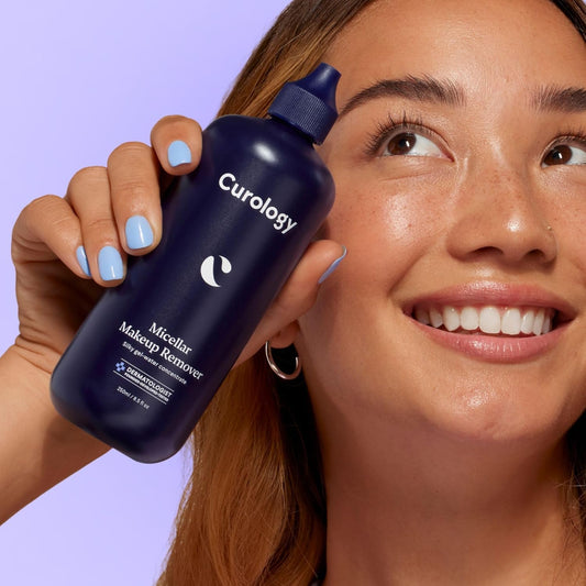 Curology Micellar Water Makeup Remover, Cleansing Gel Water Concentrate, Waterproof Eye And Face Make Up Removal, 8.5 Fl Oz