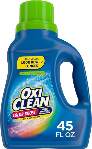 Oxiclean Color Boost Laundry Brightener And Stain Remover Liquid Free, 45 Fl Oz