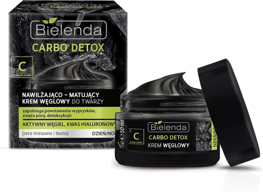 Bielenda Carbo Detox - Perfectly Matte And Moisturized Smooth Radiant Skin - Pores Are Tightened Imperfections Reduced - Carbo Detox Moisturizing And Mattifying Carbon Face Cream For Day/Night - 50 ml : Amazon.co.uk: Beauty
