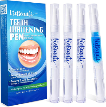 Viebeauti Teeth Whitening Pen Gel: No Sensitivity With Remineralizing Pen, Carbamide Peroxide Removes