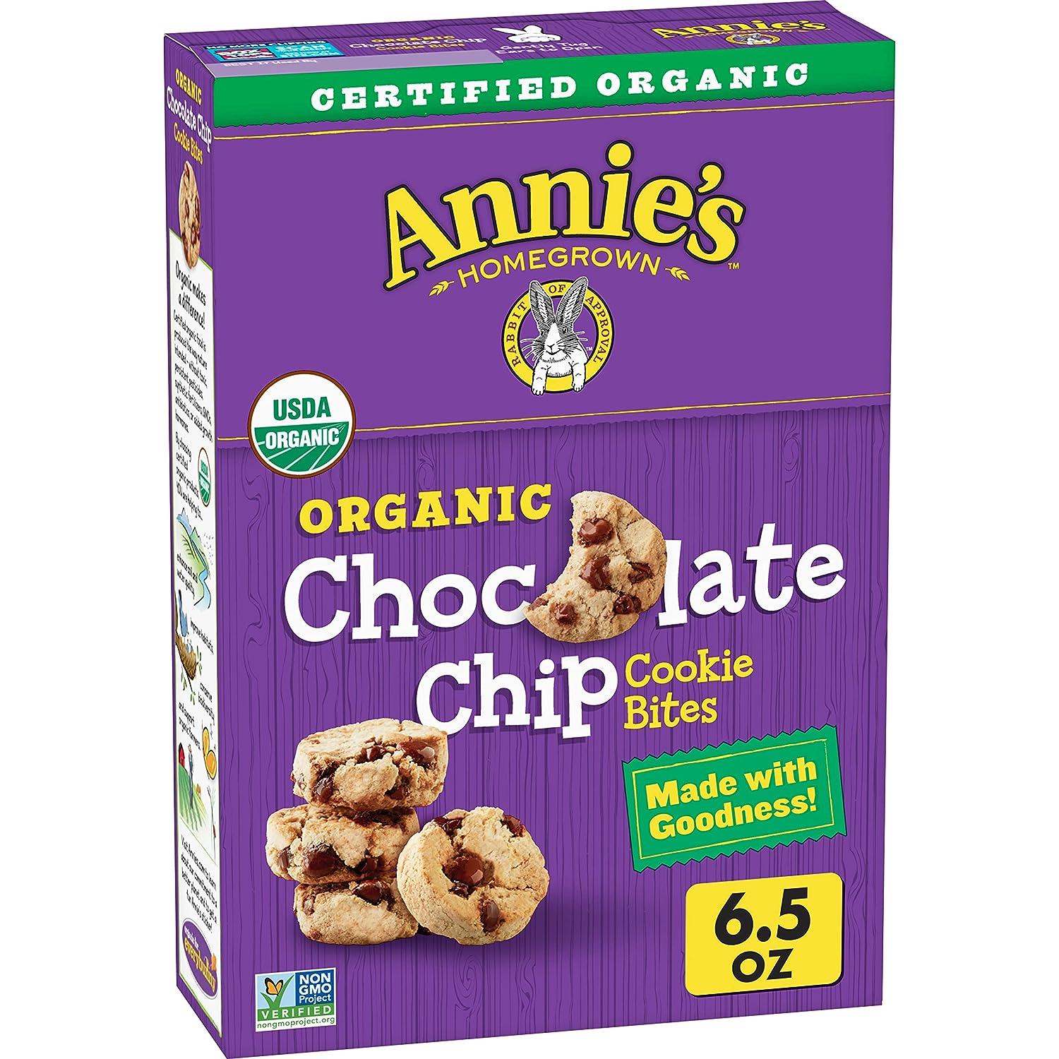 Annie'S Organic Chocolate Chip Cookie Bites, 6.5 Oz