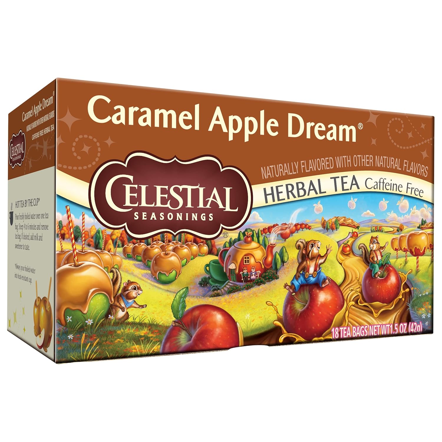 Celestial Seasonings Herbal Tea, Caramel Apple Dream, 18 Count (Pack Of 6)