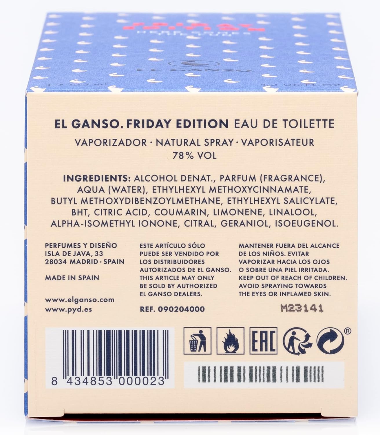El Ganso Unisex'S Friday Edition Eau De Toilette 125Ml Vaporizador The Goose Vaporizer, Negro, Only