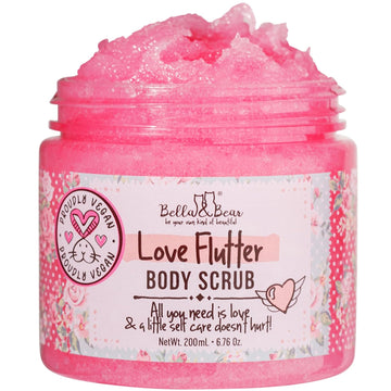 Bella & Bear Love Flutter Body Scrub Polish - Exfoliating & Nourishing Scrubber For Soft, Moisturized Skin | Perfect Valentine'S Gift For Pampering Your Loved Ones