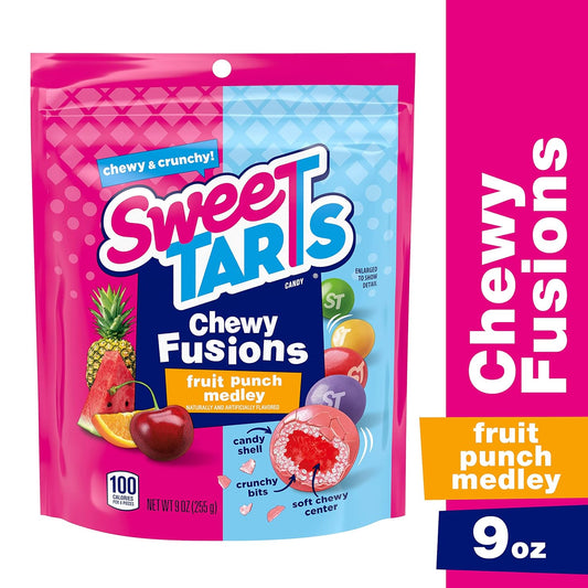 Sweetarts Chewy Fusions Candy, Fruit Punch Medley, 9 Ounce