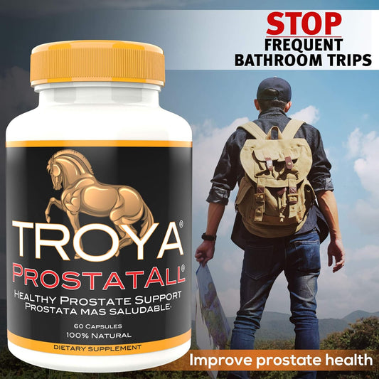 Troya Supplement – Saw Palmetto, Zinc, Stinging Nettle & Pumpkin Seed Extract – 60 Capsules – Supports Prostate Health & Urinary Function