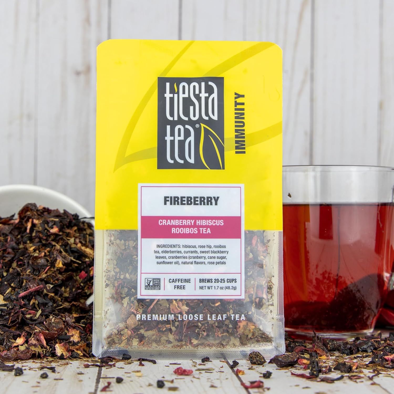 Tiesta Tea - Fruity Loose Leaf Tea Gift Box | Medium Caffeinated Tea Variety Pack | Make Hot & Iced Tea | 3 Pouches Of Assorted Tea Blends With Green Tea, Blueberry Fruit Tea & Hibiscus Fruit Tea