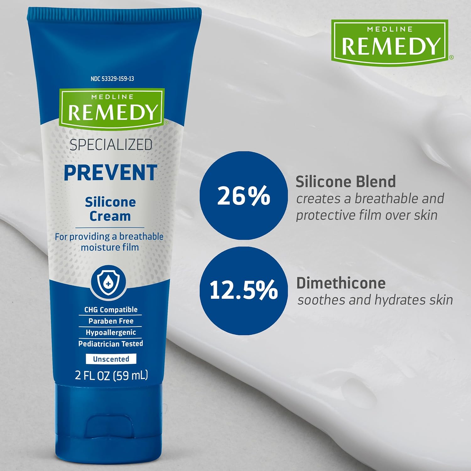 Medline Remedy Specialized Silicone Cream For Skin Moisturization, Advanced Formula, 2 Oz : Beauty & Personal Care