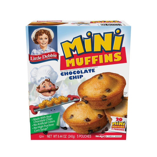 Little Debbie Chocolate Chip Mini Muffins, 40-1.7 Oz Pouches (8 Boxes)