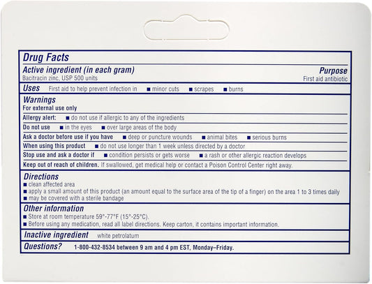 Rite Aid Bacitracin Zinc Ointment, 1 oz - First Aid Ointment to Prevent Infection in Minor Cuts, Scarapes, and Burns