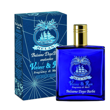 Helan Vetiver & Rum - Natural & Non-Alcoholic Beard Balm, Aftershave For Men - Refreshing, Emollient & Soothing Against Irritation, Fresh And Fragrant Emulsion, Light Texture, Made In Italy, 100 Fl Oz : Beauty & Personal Care