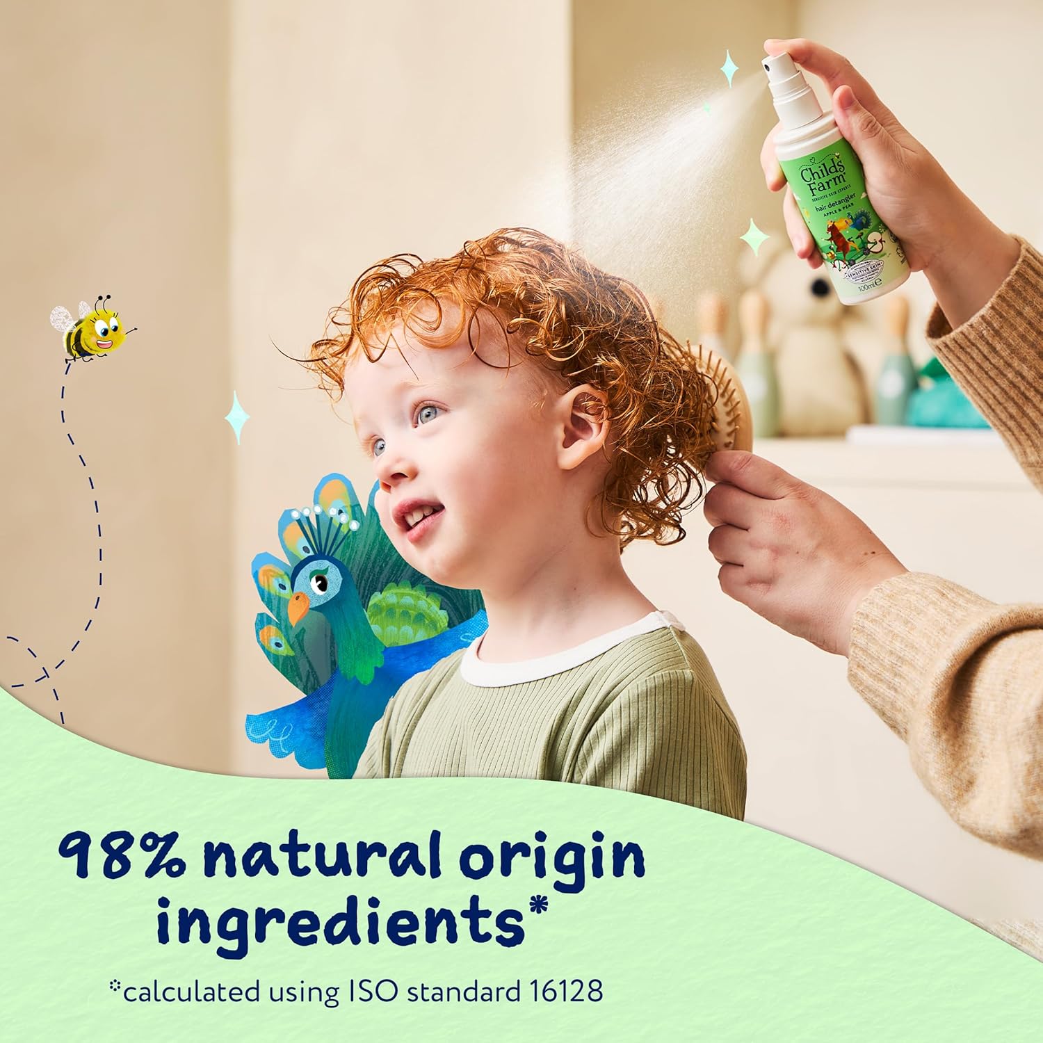 Childs Farm 3 in 1 Hair Detangler Spray, Heat Styling Protector, Apple and Pear Fragrance, Children, Kids, 100ml : Amazon.co.uk: Beauty