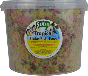 Supa Aquarium Tropical Fish Flake Food, 3 Litre Bucket, Premium Quality Nutritious Fish Food, Complete Balanced Diet