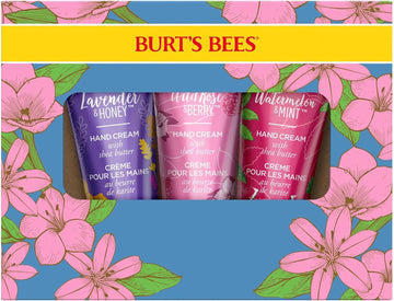 Burt'S Bees Hand Cream Gift Set With Shea Butter, Lavender & Honey, Wild Rose & Berry And Watermelon & Mint, 6 Pack