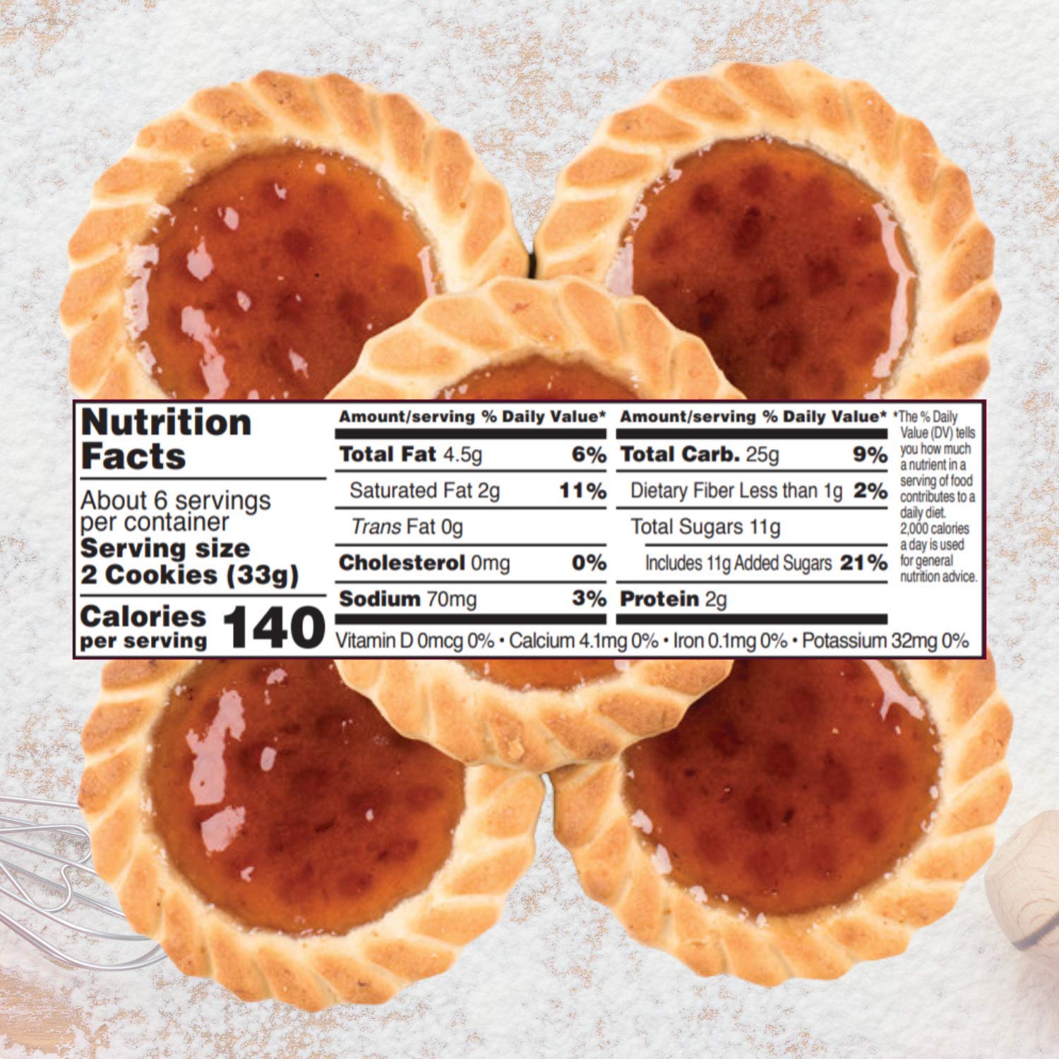 Roland Foods Raspberry Tartlette Cookies, 7.05 Ounce Box, Pack of 20 : Grocery & Gourmet Food