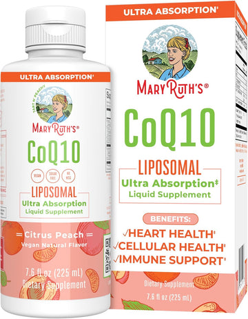 Maryruth Organics Liquid Vitamin | Coenzyme Q10 Heart Health For Mitochondrial Support And Immune System | Vegan Non-Gmo | 7.6 Fl Oz | 45 Servings