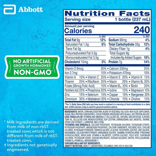Pediasure Grow & Gain With Immune Support, Kids Protein Shake, Chocolate, 8-Fl-Oz Bottle, 6 Shakes