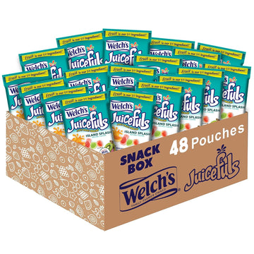 Welch'S Juicefuls Juicy Fruit Snacks, Island Splash, Fruit Gushers, Bulk Pack, Perfect For School Lunches, Gluten Free, Individual Single Serve Bags, 1 Oz (Pack Of 48)