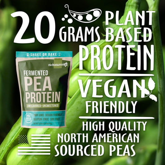 Pea Protein Powder, Unflavored And Unsweetened Sugar Free Vegan, 100% Plant Based, Non Gmo, Gluten Free & Soy Free, 2.14 Lb