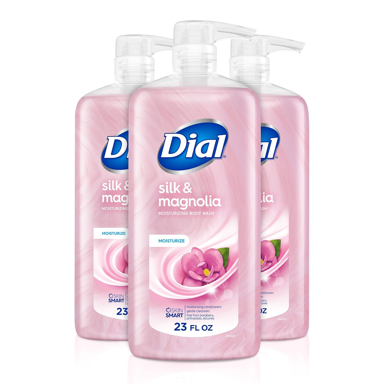 Dial Body Wash, Silk & Magnolia, 23 Fl Oz (Pack Of 3)