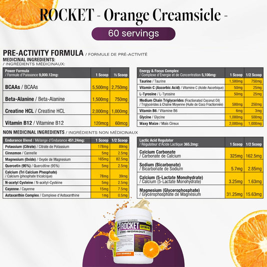 Athletic Alliance Rocket - Orange Creamsicle - 60 Servings - 100% Natu