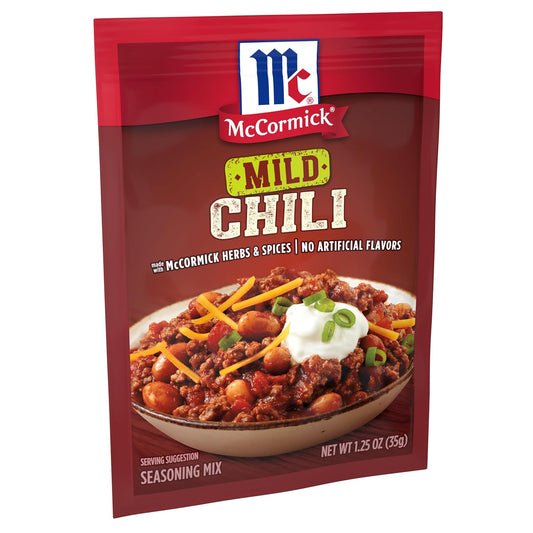 Mccormick Mild Chili Seasoning Mix, 1.25 Oz (Pack Of 24)