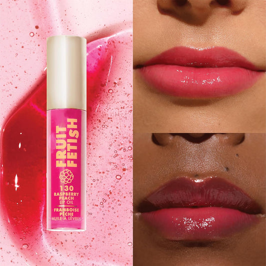 Milani Fruit Fetish Lip Oil Bundle - Raspberry Peach & Strawberry Melon - Hydrating Lip Gloss