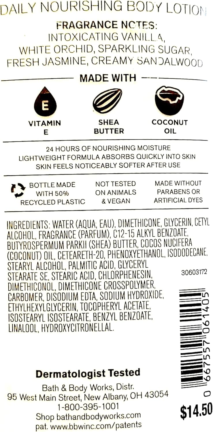 Bath And Body Works Warm Vanilla Sugar Body Lotion 236Ml