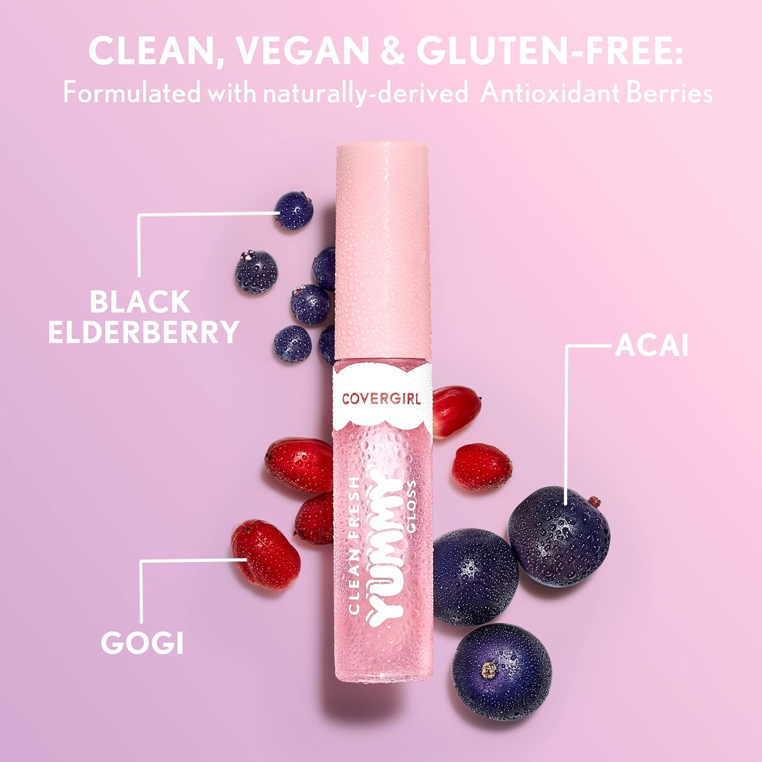 Covergirl Clean Fresh Yummy Lip Gloss, Sheer, Natural Scents, Vegan Formula - Acai You Later : Beauty & Personal Care