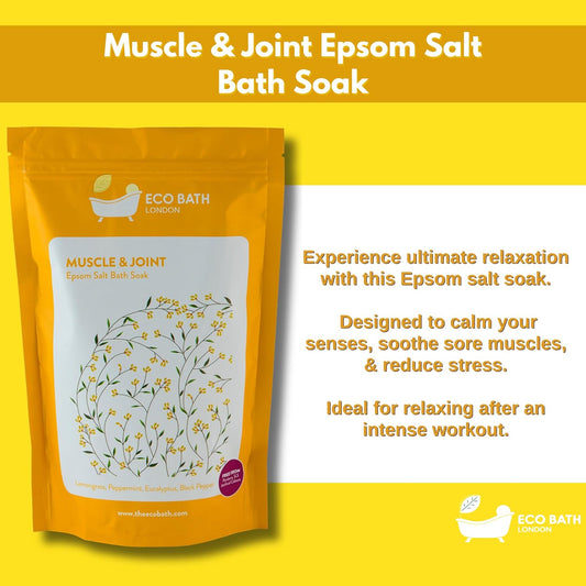 Detox Epsom Salt Bath Soak – Made In Uk | Magnesium Bath Salts With Grapefruit Essential Oil | Epsom Salts For Detox & Skin Care - 0.55 Lb (250 G)