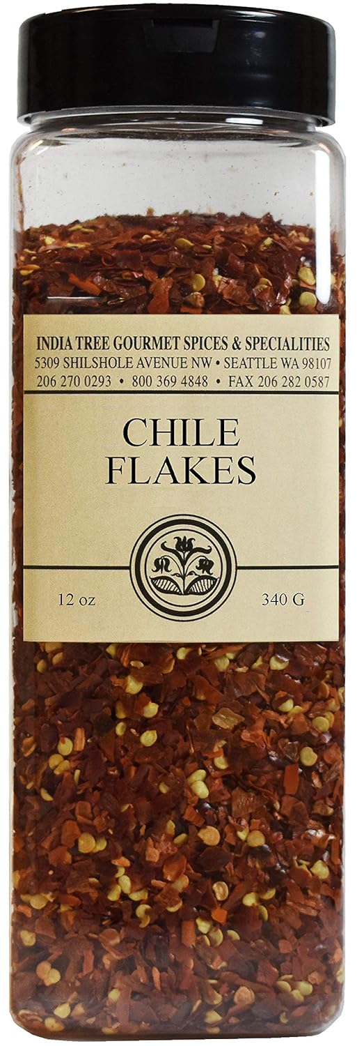 India Tree Hot Chili Flakes Pantry Pak, 12 oz : Grocery & Gourmet Food