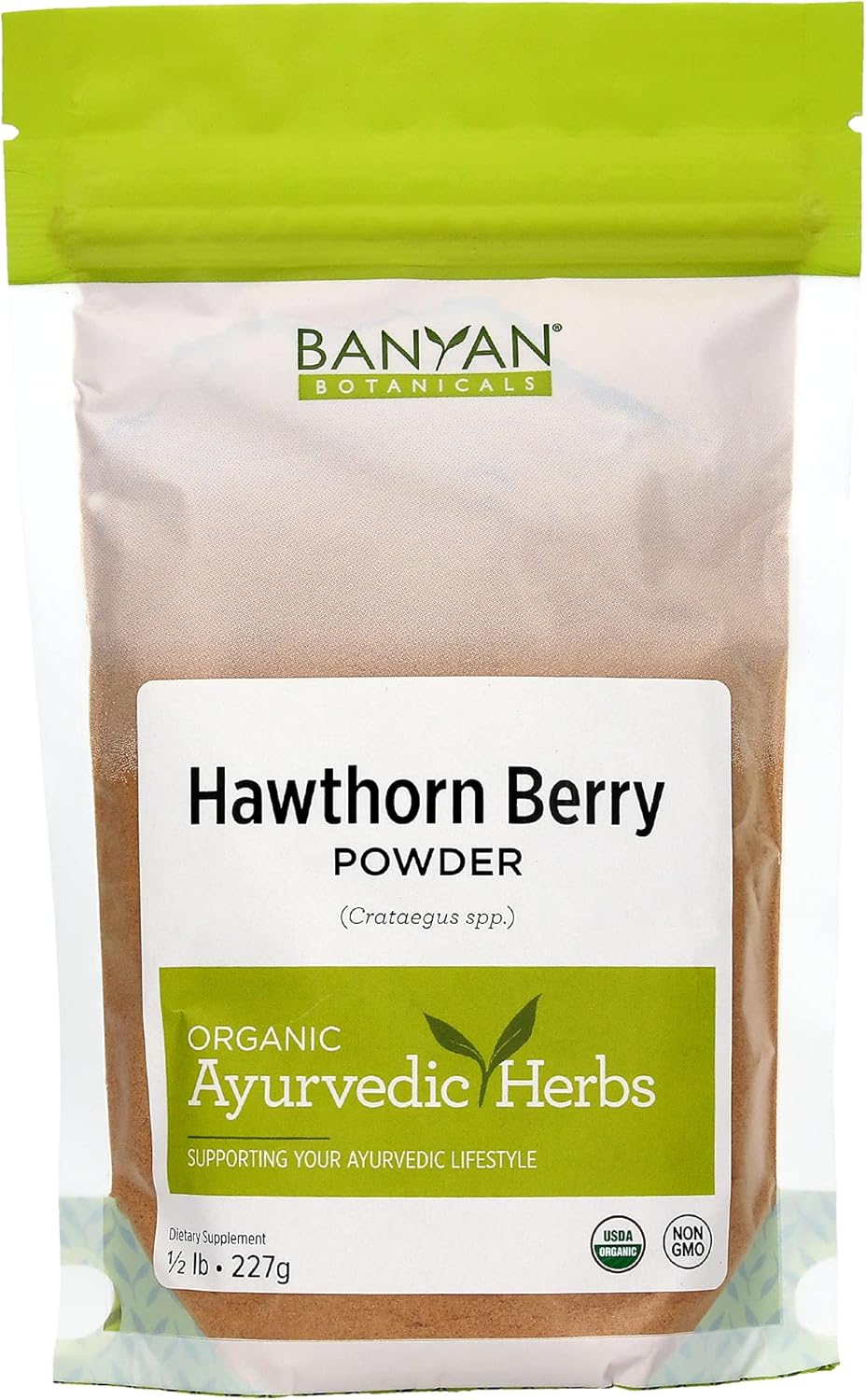 Banyan Botanicals Hawthorn Berry Powder - Certified Organic, 1/2  - Crataegus spp. - Helps to Maintain Cardiovascular Health