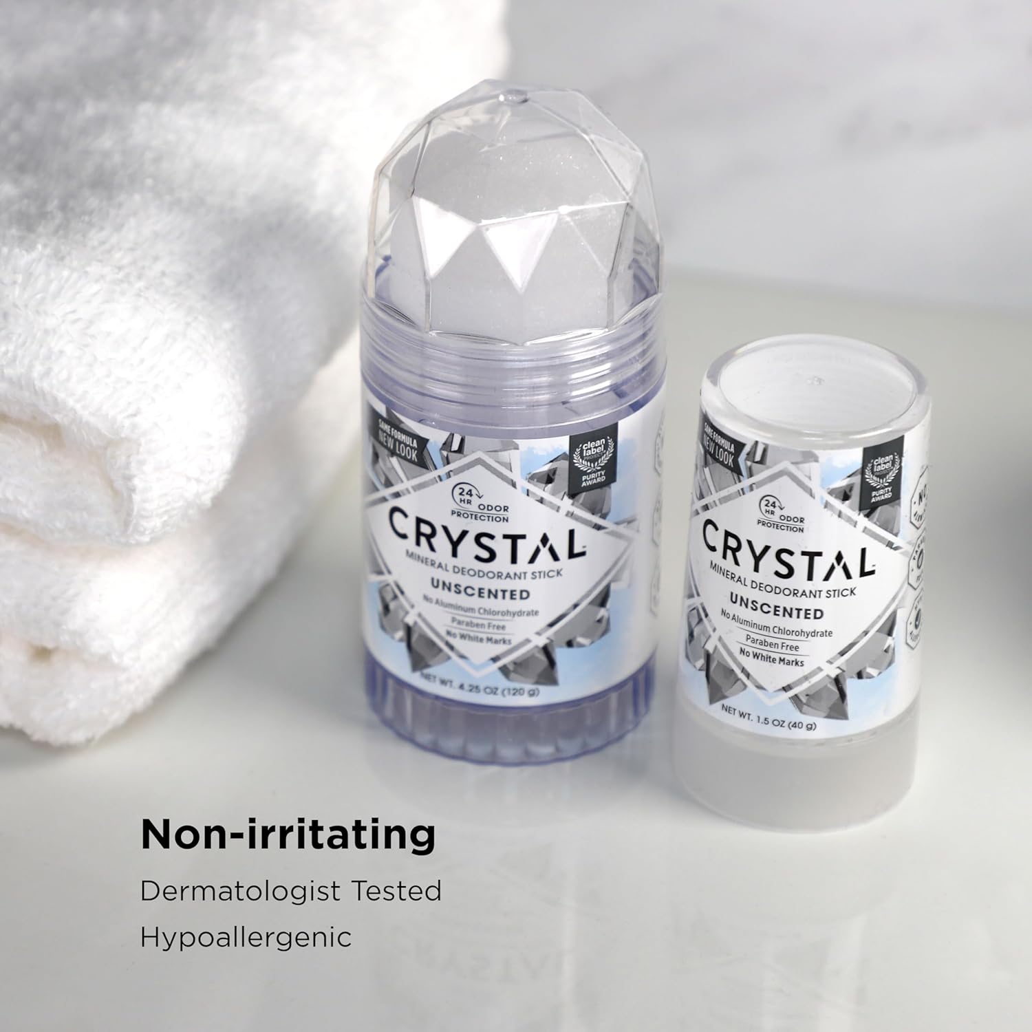 Crystal Deodorant Stick (30003), Unscented, 4.25 Ounce : Beauty & Personal Care