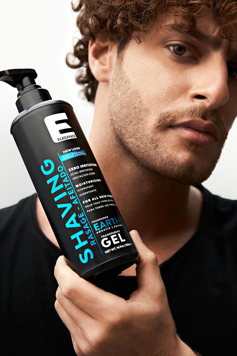 E Elegance Barber Accessories - Transparent Shaving Gel For Men Or Women, Aquatic/Acive Earth Fragrance - The Ultimate Shaving Solution For A Smooth, Irritation-Free Experience, 16,9 Oz : Beauty & Personal Care