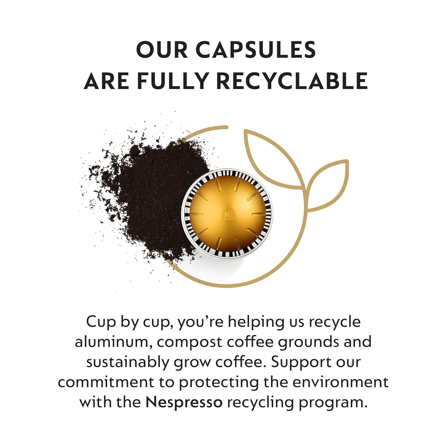 Nespresso Capsules Vertuo, Voltesso, Mild Roast Espresso, 10 Count (Pack Of 5) Espresso Coffee Pods, Brews 1.35Oz