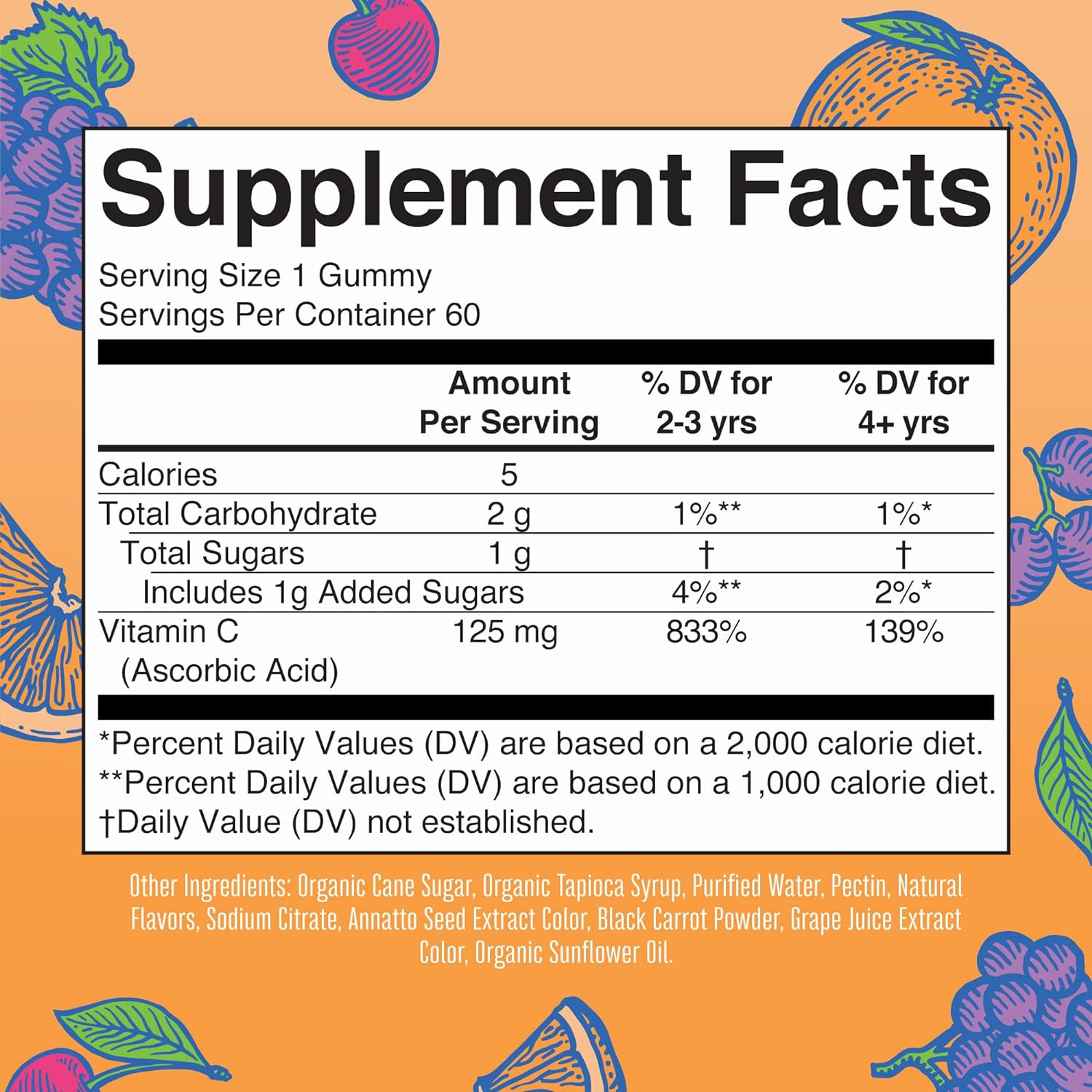 MaryRuth Organics Vegan Vitamin C Gummies | 2 Month Supply | Immune Support Supplement | Adults & Kids Vitamin C | Chewable Vitamin C Gummy Vitamins | Non GMO | Pectin Based | 60 Count : Health & Household