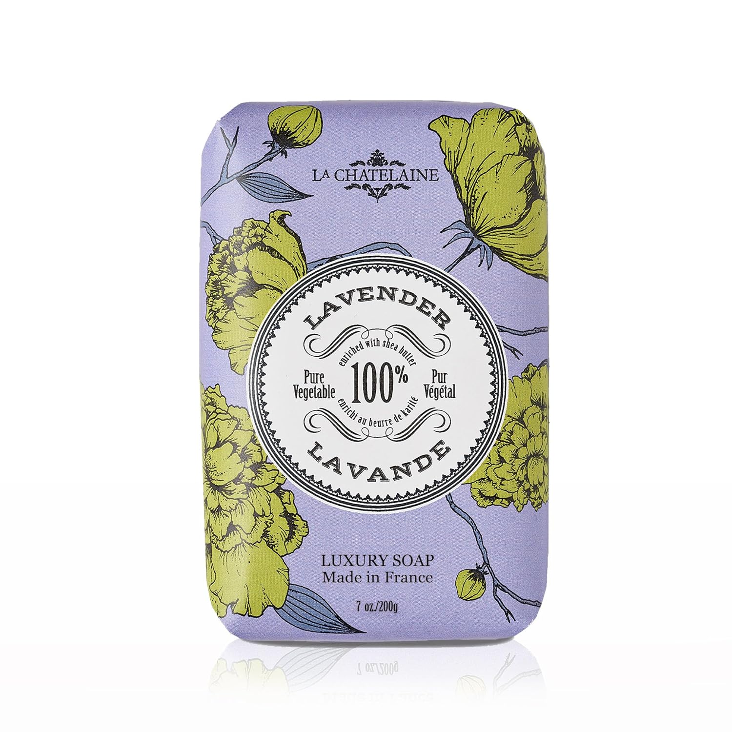 La Chatelaine Luxury Bar Soap | Natural Shea Formula (Cherry Almond, 7 Oz)