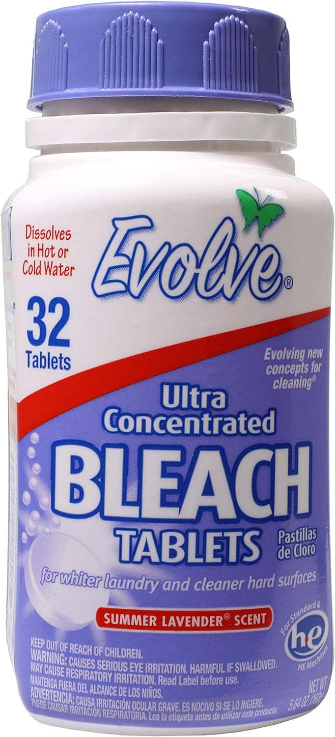 Evolve Concentrated Bleach Tablets, 1- 32ct (Summer Lavender)