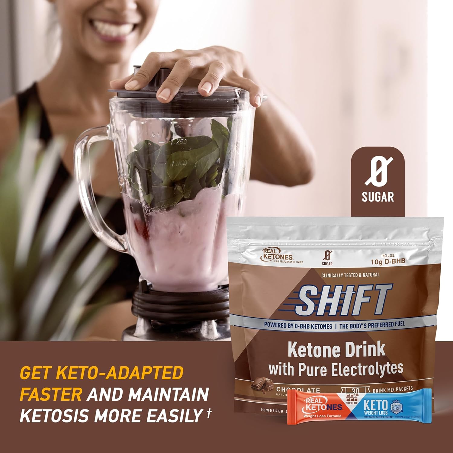 Real Ketones BHB Exogenous Ketones Drink Mix Packets Keto Electrolytes
